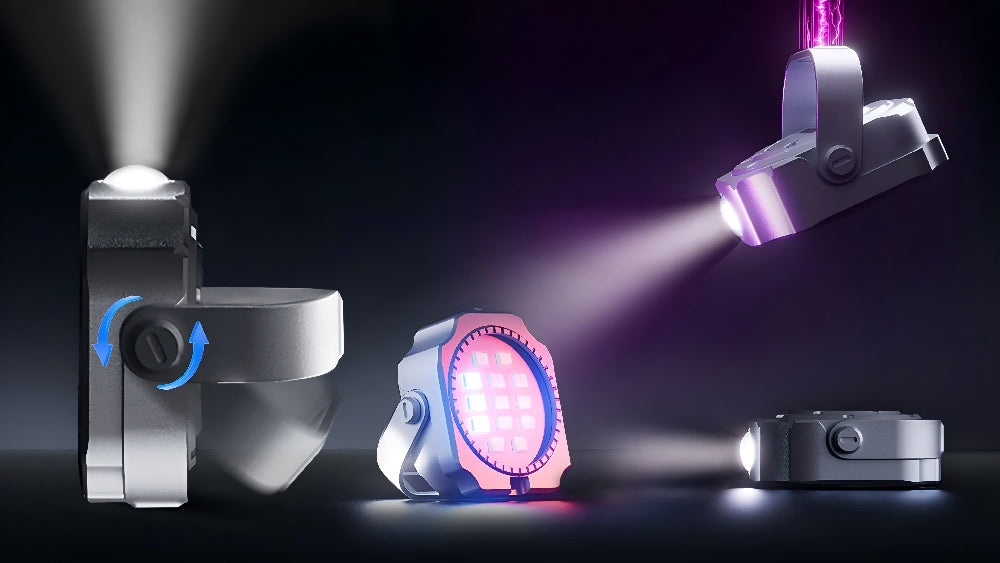 RODMAN:Coin-Sized Titanium Magnetic Flashlight with 5 Light Colors
